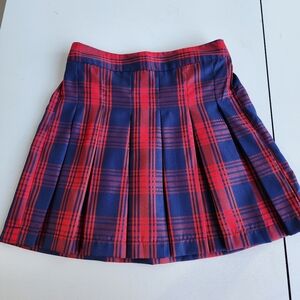 NWT Sim & Sam Women's Blue Red Plaid Mini Skirt Style: Urban Sample Sz M